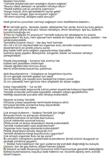 Temizlik Malzemesi Organizer Kutusu – Çok Amaçlı Düzenleyici Sepet 722348 indirimleri