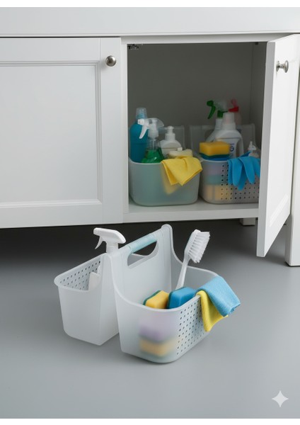 Temizlik Malzemesi Organizer Kutusu – Çok Amaçlı Düzenleyici Sepet 722348