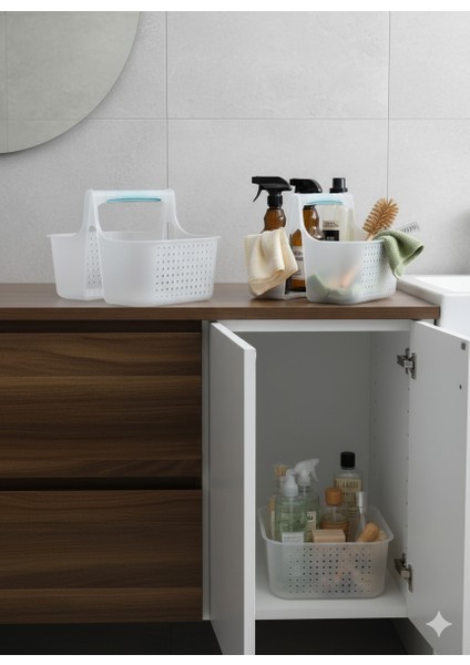 Temizlik Malzemesi Organizer Kutusu – Çok Amaçlı Düzenleyici Sepet 722348