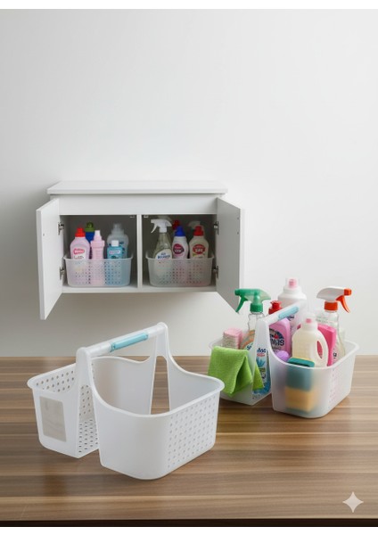 Temizlik Malzemesi Organizer Kutusu – Çok Amaçlı Düzenleyici Sepet 722348