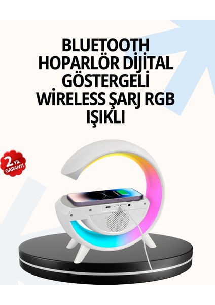 15W Hızlı Şarj Destekli LED Atmosfer Işığı ve Alarm Fonksiyonlu Lamba - I21H07N2-3A99VS