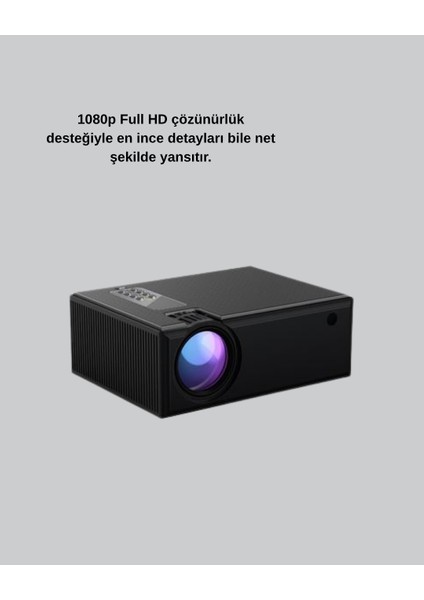 1080P Full Hd Taşınabilir Projeksiyon Cihazı LED Işıklı Uzaktan Kumandalı - I92H93N6-4A22VS modelleri