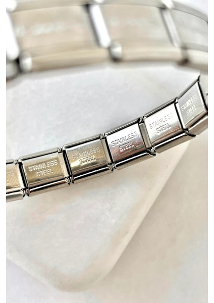 Italyan Charm Çelik Bileklik Nomination Yazılı Bileklik