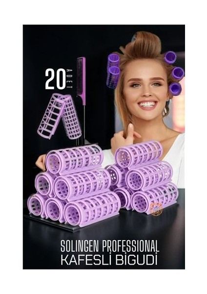 Hsnet Kafes Gece Bigudisi 2.5 cm 20 Adet Solingen Professional - I14H00N0-3A62VS