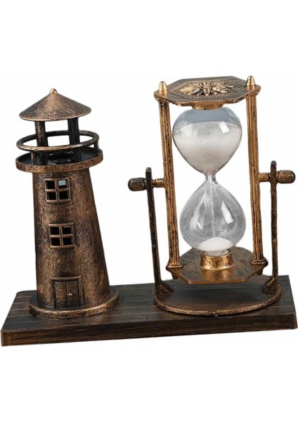 Hediyelik Eşya Retro Ahşap Deniz Feneri Kum Saati Biblo - I97H70N1-5A92VS fırsatları
