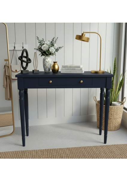 90 cm Masif Tornalı Lacivert Dresuar