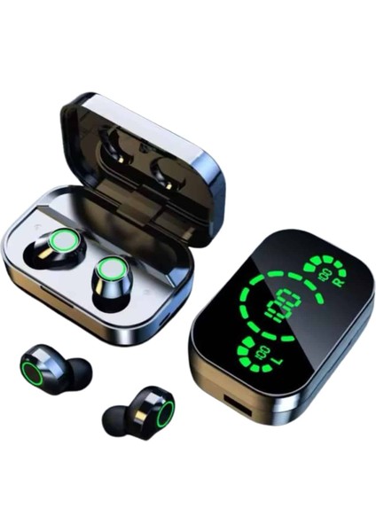 Yeni Nesil Bluetooth Kulaklık Çağrı Cevaplayabilen Dijital Göstergeli Powerbank - I48H62N9-0A6 modelleri