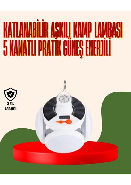 Ipx4 Suya Dayanıklı Katlanabilir LED Kamp Lambası ve Acil Durum Işığı - I80H96N9-8A79VS