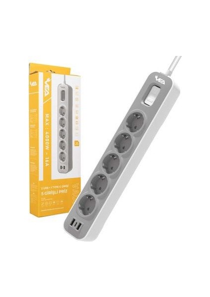 Vfa Nova Max 4000W 16A 5'li Akım Korumalı Priz fiyatları