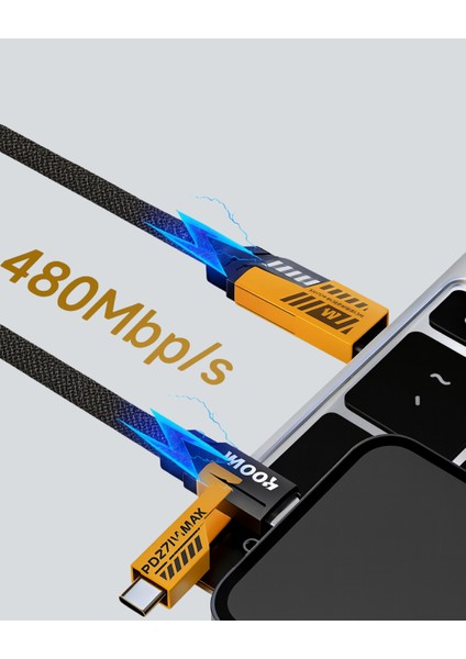 Hızlı Şarj Destekli 65W Örgülü Usb-C ve Usb-A Çoklu Şarj Kablosu - I55H30N7-8A86VS indirimleri