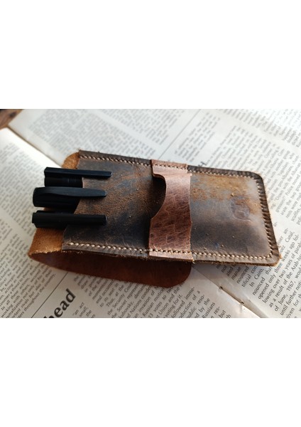 Crazy Gerçek Deri Özel Kalemleriniz Için Kalemlik ( 3*4 Kalem Için ) 28 cm \ 8 cm Büyük Boy NLU48 fiyatları