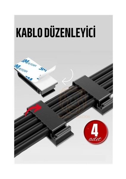 Hsnet Yapışkanlı Kablo Düzenleyici Klips 4 Adet - I01H14N5-0A25VS