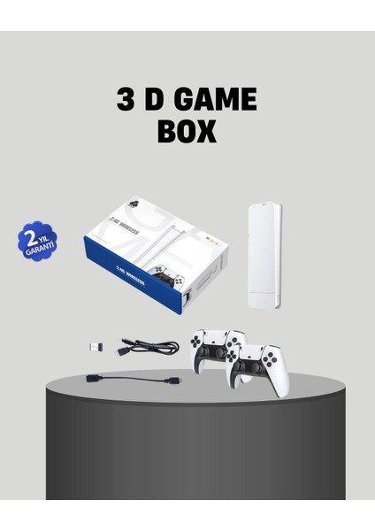 20.000 Yüklü Oyunlu Kablosuz Retro Oyun Konsolu 4K Destekli - I12H72N2-1A85VS