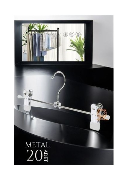 Hsnet Metal Etek Pantolon Askısı - Mandallı Etek Askısı Pantolon Askısı 20 Ad - I26H99N8-9A3
