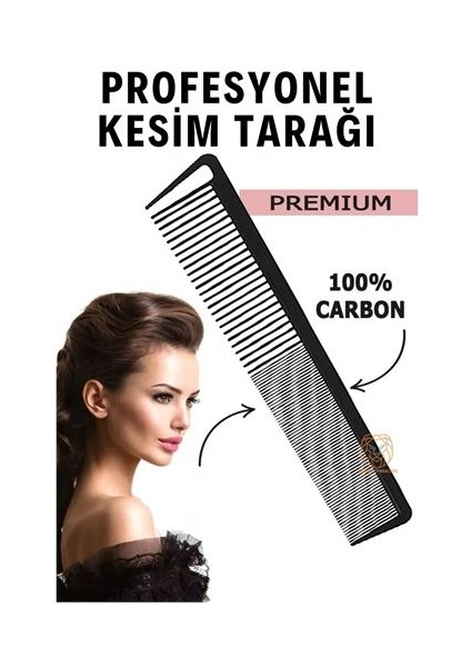 Hsnet Berber Kuaför Saç Kesim Tarağı Karbon Nano Absolute Professional - I65H09N9-1A48VS