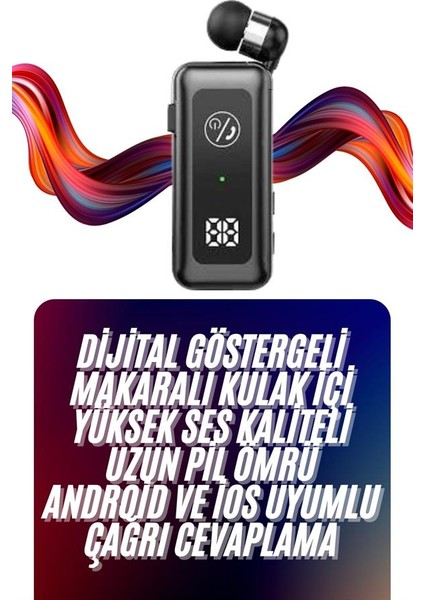 Makaralı Bluetooth Kulaklık Telefon Uyumlu Makaralı Tf Kart Girişli Güç Göste - I38H60N9-7A9