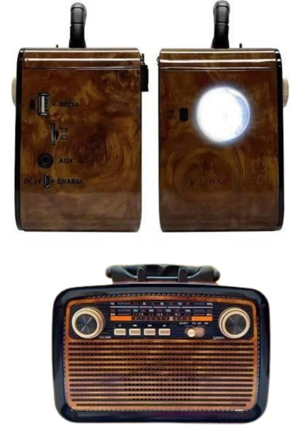 Nostalji Radyo Bluetooth Hoparlör Usb-Sd Kart Giriş LED Fener Işıklı Bataryalı - I60H90N4-0A8 fırsatları