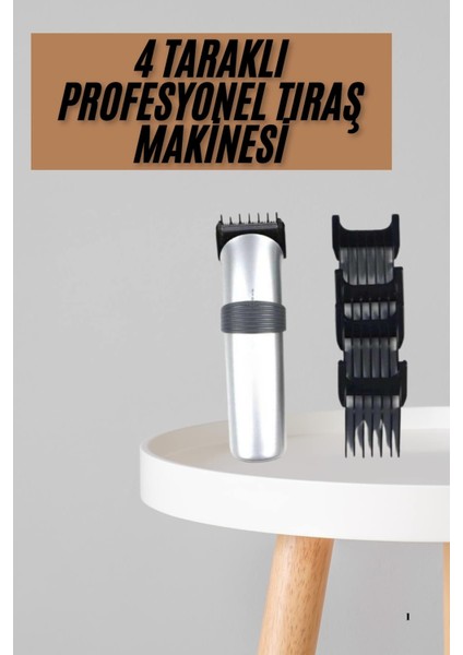 Yeni Nesil Profesyonel Şarjlı Saç Sakal Tıraş Makinesi Ayarlanabilir 4 Taraklı - I99H31N5-9A8