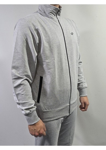 Erkek Rahat Kalıp Dik Yaka Pamuklu 2 Iplik Eşofman Takımı modelleri