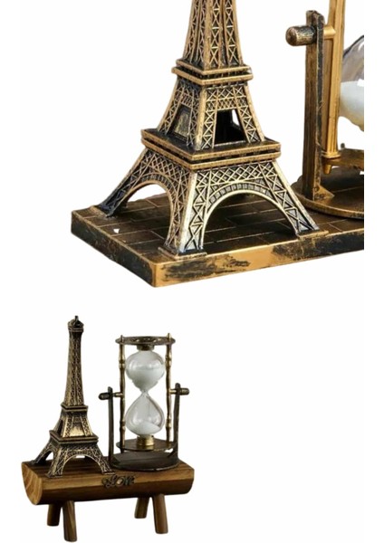 Eyfel Kulesi Tasarımlı Kum Saati Kristalleştirilmiş Kum Saati Dekoratif Ahşap G - I91H21N3-0A0 indirimleri