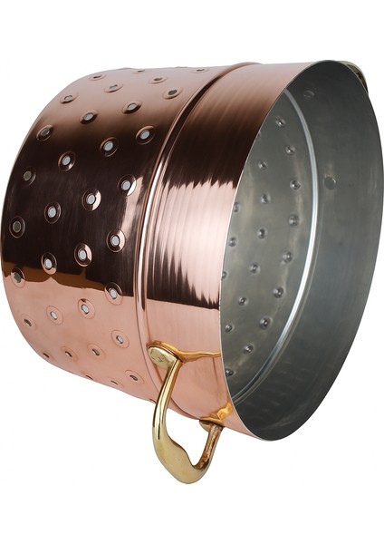 El Yapımı Şef Tipi Büyük Bakır Süzgeç 24X18CM fırsatları