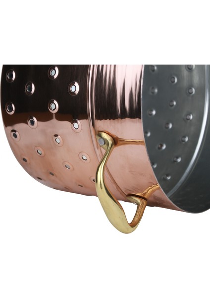 El Yapımı Şef Tipi Büyük Bakır Süzgeç 24X18CM indirimleri