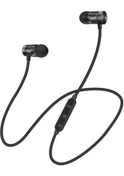 Sports Mıknatıslı Siyah Bluetooth Kulaklık Kablolu Uzun Pil Ömrü - I56H06N9-8A25VS fırsatları