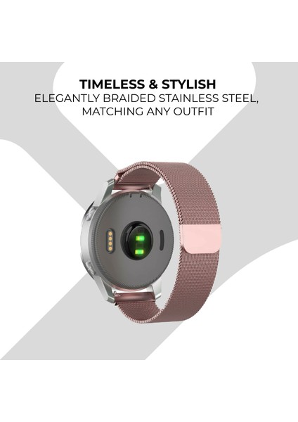 Huawei Watch Gt 6/gt 6 Pro 46MM Uyumlu Metal Hasır Mıknatıslı Kordon A+Kalite Milano 22MM Android Kayış