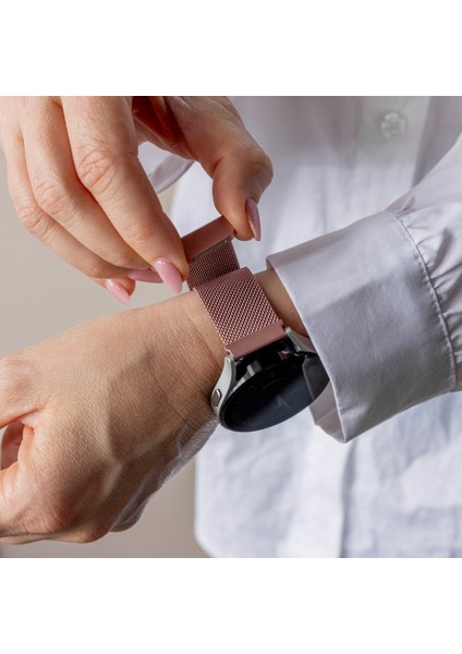 Huawei Watch Gt 6/gt 6 Pro 46MM Uyumlu Metal Hasır Mıknatıslı Kordon A+Kalite Milano 22MM Android Kayış