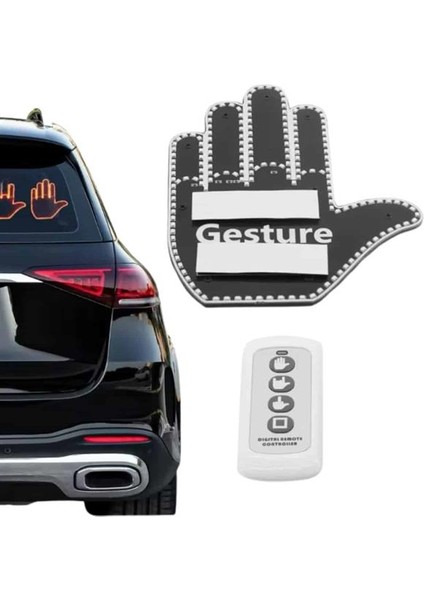 El Orta Parmak LED Kumandalı Araç Içi Reflektör Arka Cam El Simgesi - I58H86N9-5A22VS fırsatları