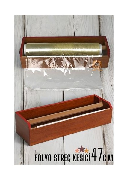 Hsnet 47 cm Ahşap Streçlik Folyo ve Streç Film Kesici - I19H92N9-3A43VS