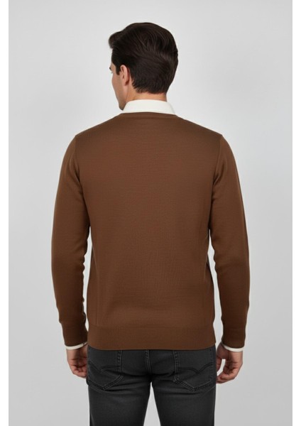 Erkek V Yaka Triko Kazak Çelik Örgü Regular Kalıp BGL-ST04838 modelleri