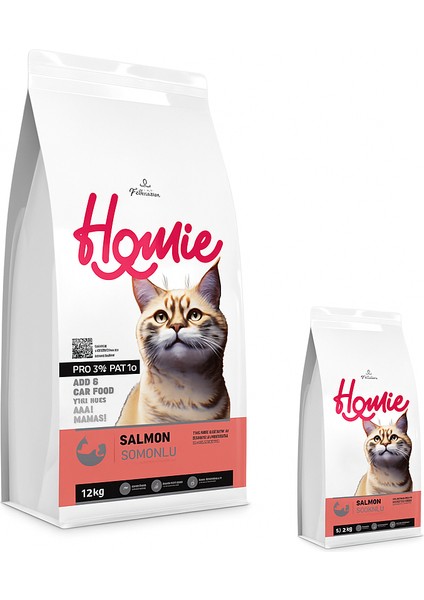 Somonlu Yetişkin Kedi Maması 12 kg (1.5kghediye)