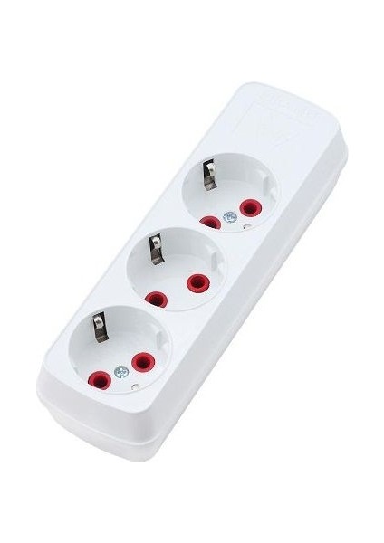 Topraklı 3lü Priz 10 Metre + 10 Adet Kablo Düzenleyici Klips - Düzgün Kablo Yönetimi - 2li Set N9PFR modelleri