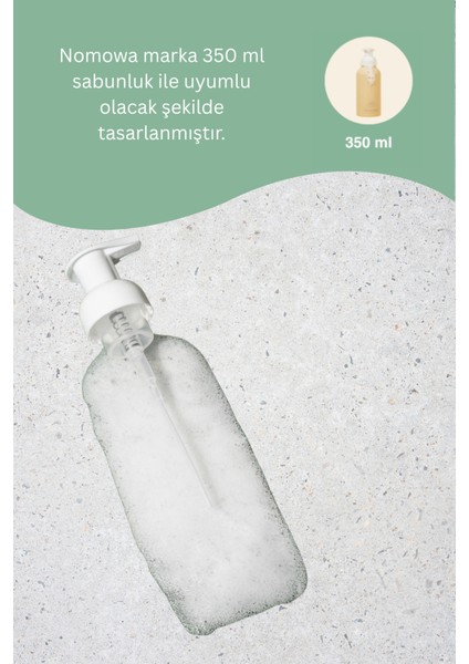 Köpük Sabunluk Yedek Pompa Başlık – Beyaz | 350 ml Uyumlu Köpük Pompası modelleri