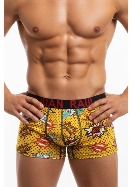 Erkek Çok Renkli 3’lü Desenli Boxer Seti – %95 Pamuk %5 Elastan Likralı Rahat Esnek Iç Giyim 2603105 modelleri