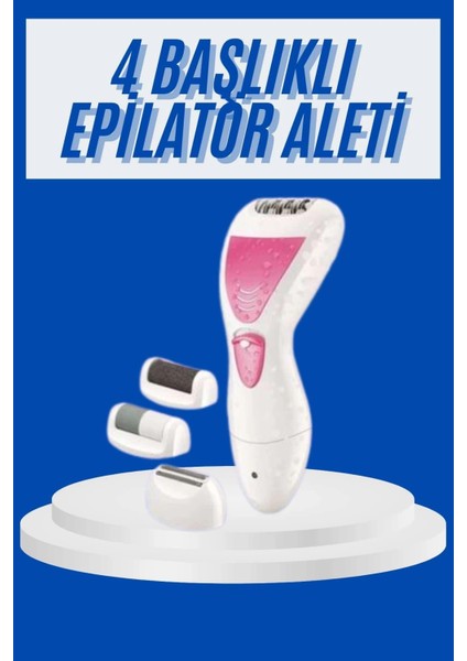 Profesyonel 4in1 Çok Amaçlı Epilasyon Aleti Şarjlı Pratik Taşınabilir