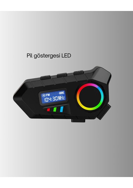 Suya Dayanıklı Bluetooth Interkom 5.4 Hoparlör 500MAH Batarya ve Fm Radyo Özel - M786B555-N63 fırsatları