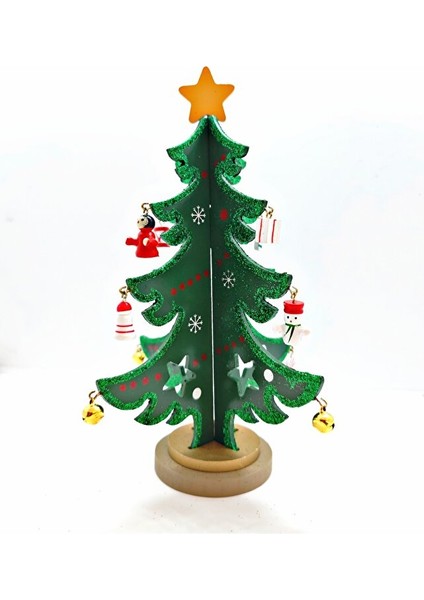22.5 cm Ahşap Masa Üstü Yılbaşı Ağacı | Dekoratif Mini Noel Çam Ağacı | Ofis Süsü modelleri