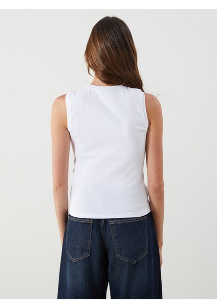 Yeni Sezon Bisiklet Yaka Boncuk Işlemeli Kadın Atlet fırsatları