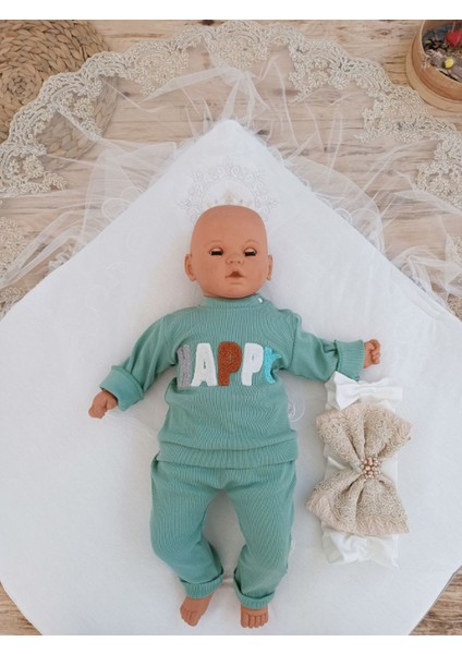 Yenidoğan Teri Cotton Taç Nakışlı Prizma Taş Kundak Bebek Battaniyesi fırsatları