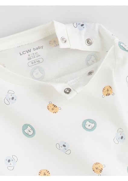 Yeni Sezon Bisiklet Yaka Pamuklu Erkek Bebek Tişört 3'lü modelleri