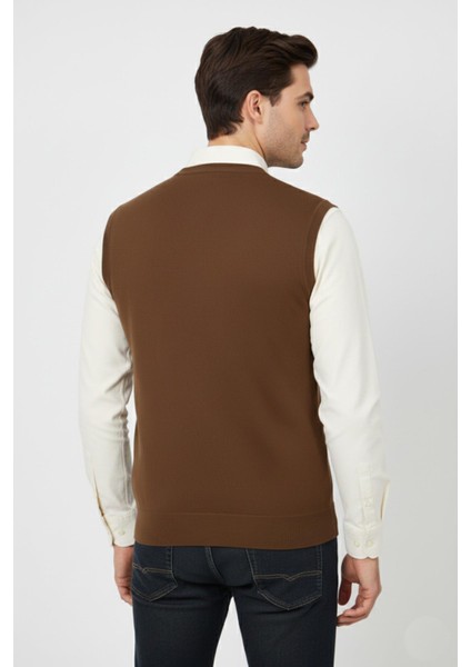 Erkek V Yaka Süveter Çelik Örgü Regular Kalıp BGL-ST04839 modelleri