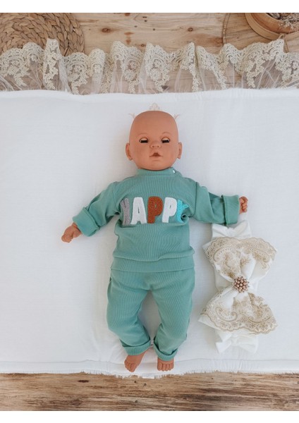 Yenidoğan Beyaz Wool Yün Kumaş Taç Nakışlı Trilüks Kundak Bebek Battaniyesi modelleri