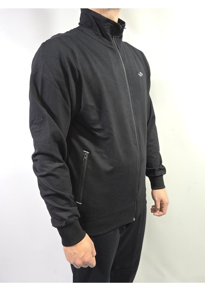 Erkek Rahat Kalıp Dik Yaka Pamuklu 2 Iplik Eşofman Takımı modelleri