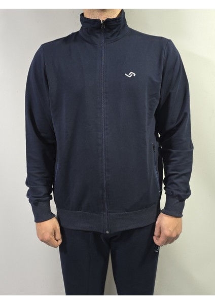 Erkek Rahat Kalıp Dik Yaka Pamuklu 2 Iplik Eşofman Takımı fırsatları