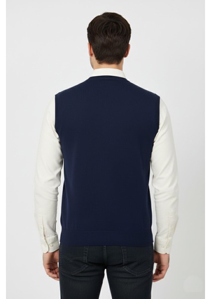 Erkek V Yaka Süveter Çelik Örgü Regular Kalıp BGL-ST04839 modelleri