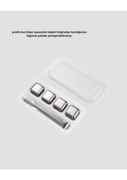 Xmpdby Paslanmaz Metal Buz Küpleri Seti Klipsli Sulandırmadan Soğutma Özellikli modelleri