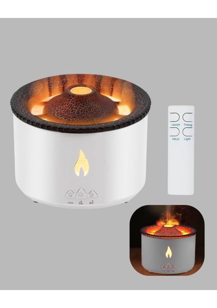 Alev Efektli Buhar Makinesi – Aromaterapi Nemlendirme ve Işık Modlu Tasarım - T888G895-Z95888 indirimleri