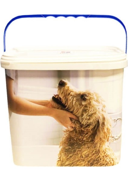 6 Lt Çok Amaçlı Kapaklı Mama Saklama Kabı + 3 Adet 375 ml Akrilik Saklama Kabı - 2li Set Q2B0N0 modelleri